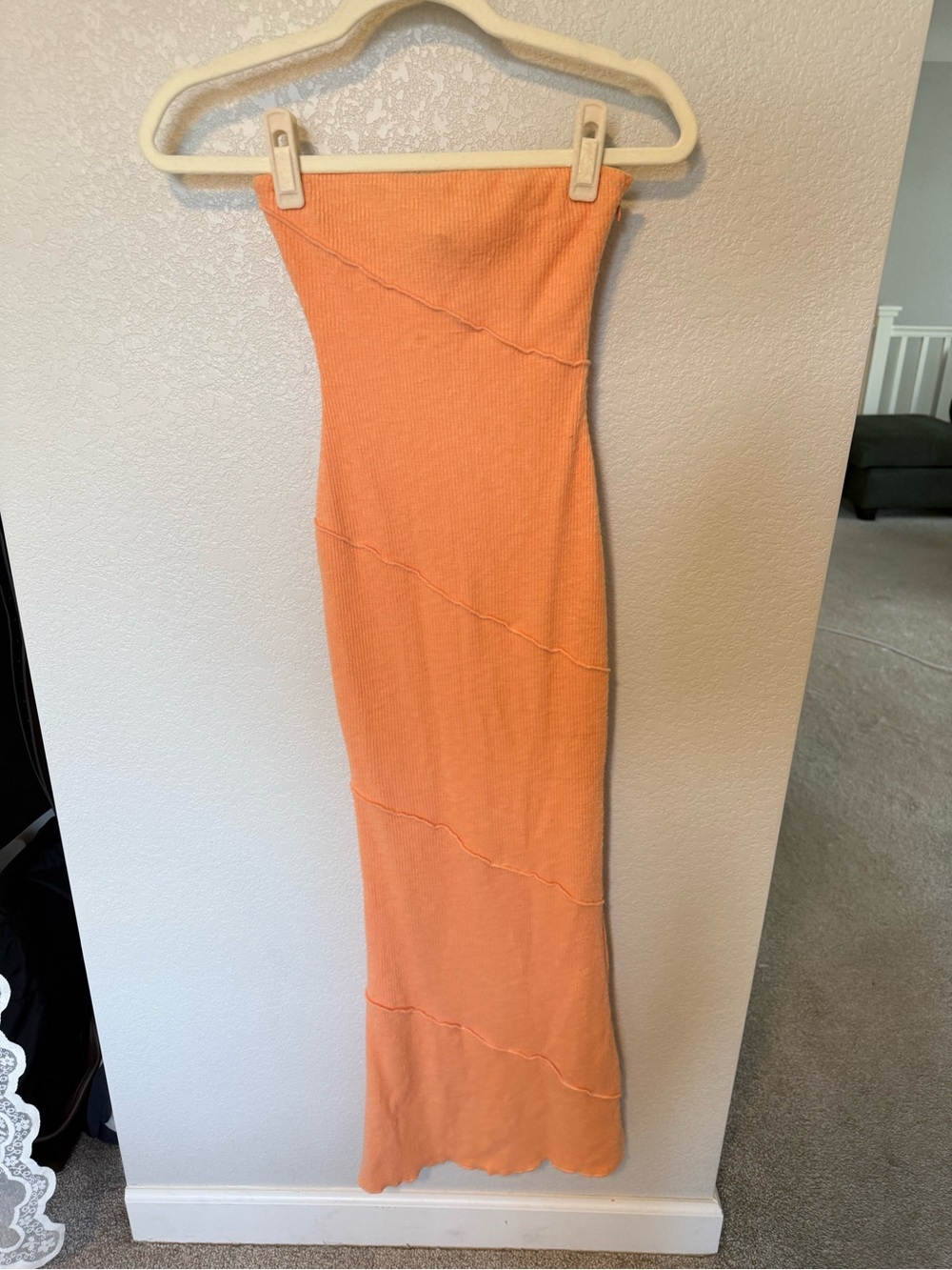 Princess Polly Strapless Peach Midi Dress